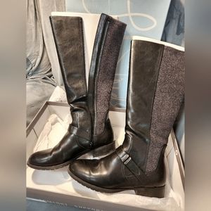 Lifestyles tall black boots with stretch!